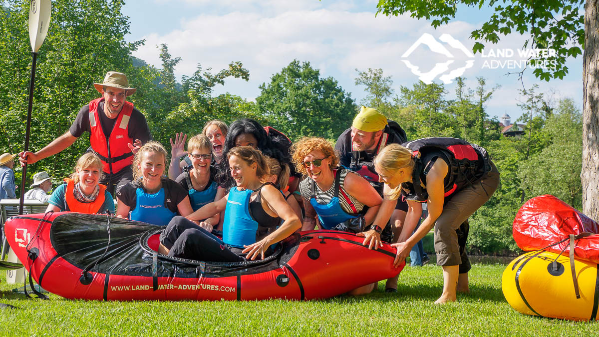 Packrafting Events for private Gruppen und Familien